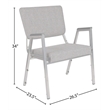 Flash Furniture Hercules Bariatric Reception Arm Chair in Gray and Silver