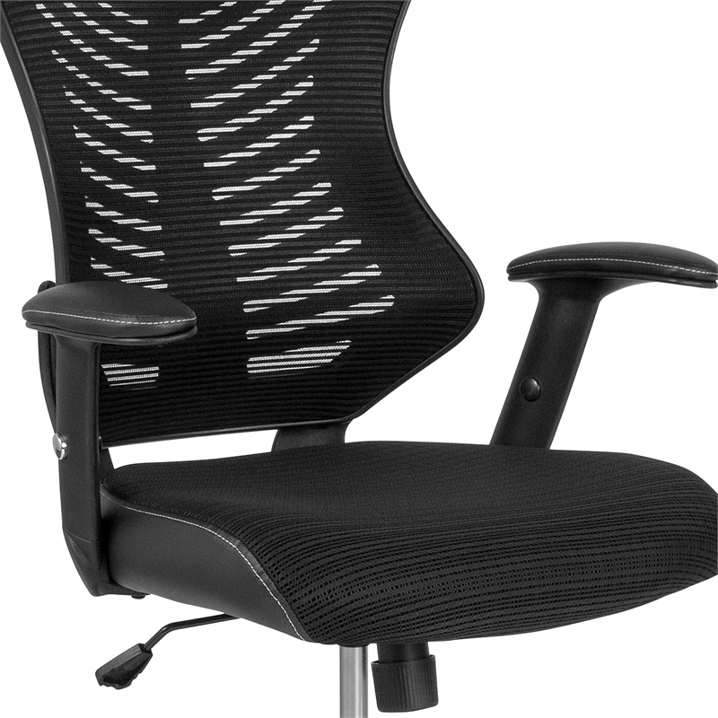 Flash Furniture Mesh High Back Swivel Drafting Stool in Black