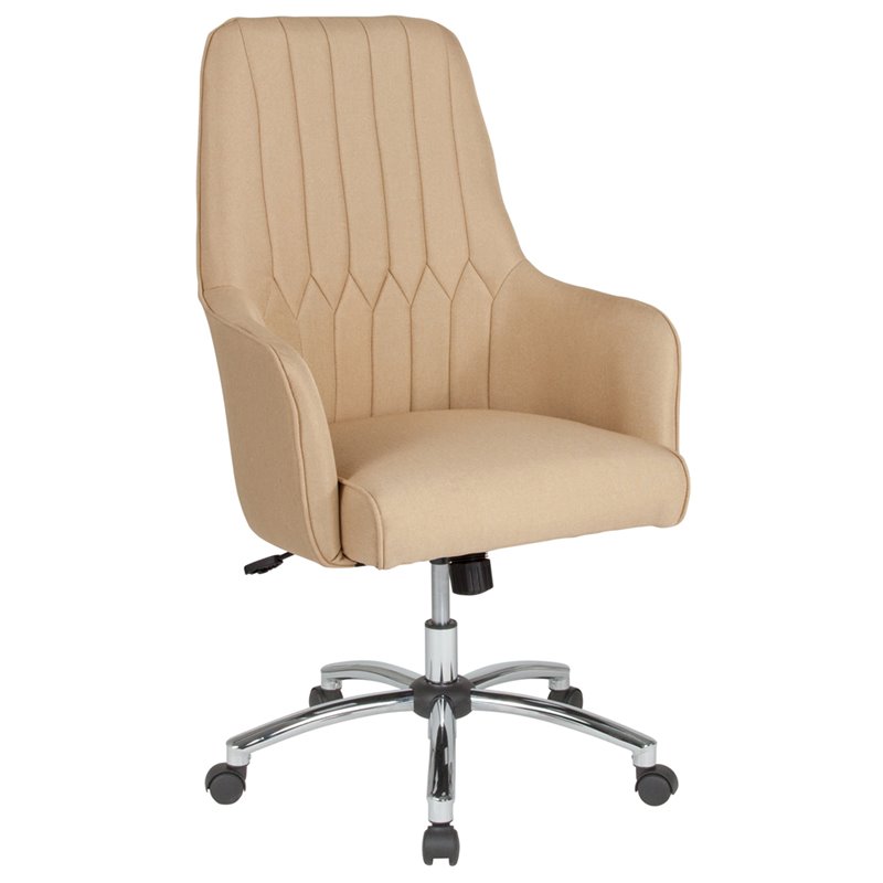 Flash Furniture Albi High Back Swivel Executive Office Chair In Beige