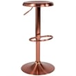 Flash Furniture Madrid Adjustable Swivel Bar Stool in Rose Gold