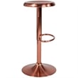 Flash Furniture Madrid Adjustable Swivel Bar Stool in Rose Gold