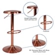 Flash Furniture Madrid Adjustable Swivel Bar Stool in Rose Gold