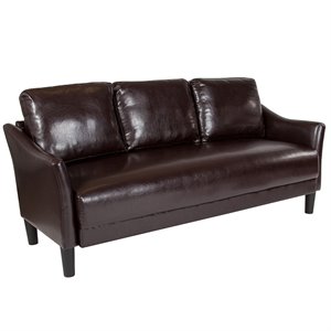 flash furniture asti contemporary leather sofa