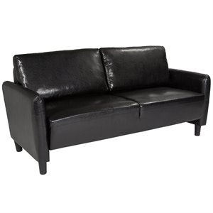flash furniture candler park contemporary leather sofa