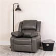 Flash Furniture Harmony Leather Recliner in Gray