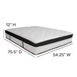 Flash Furniture Capri Full Memory Foam Mattress in White