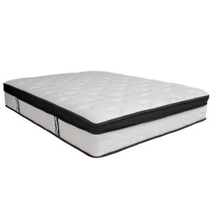 flash furniture capri comfortable sleep memory foam pocket mattress in white