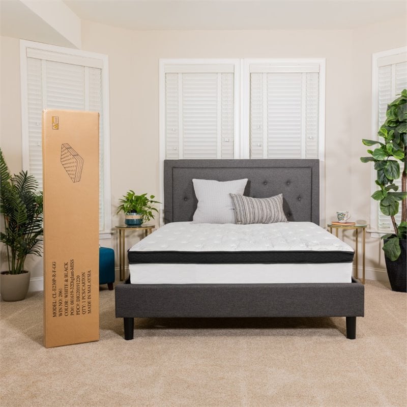 Flash Furniture Capri King Memory Foam Mattress in White