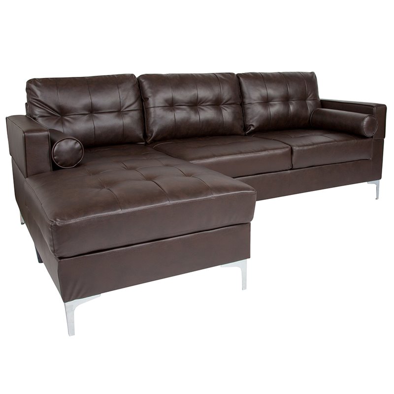 Flash Furniture Riverside 2 Piece Leather Tufted Left Facing