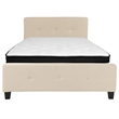 Flash Furniture Tribeca Tufted Full Platform Bed in Beige