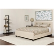 Flash Furniture Tribeca Tufted Queen Platform Bed in Beige