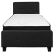 Flash Furniture Tribeca Tufted Twin Platform Bed in Black