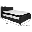 Flash Furniture Tribeca Tufted Full Platform Bed in Black