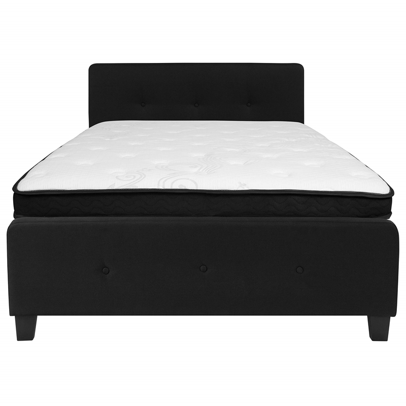 Flash Furniture Tribeca Tufted Full Platform Bed in Black