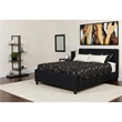 Flash Furniture Tribeca Tufted Queen Platform Bed in Black