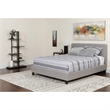 Flash Furniture Tribeca Tufted Twin Platform Bed in Light Gray