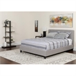Flash Furniture Tribeca Tufted Queen Platform Bed in Light Gray