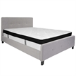 Flash Furniture Tribeca Tufted Queen Platform Bed in Light Gray