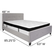 Flash Furniture Tribeca Tufted Queen Platform Bed in Light Gray