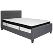 Flash Furniture Tribeca Tufted Full Platform Bed in Dark Gray