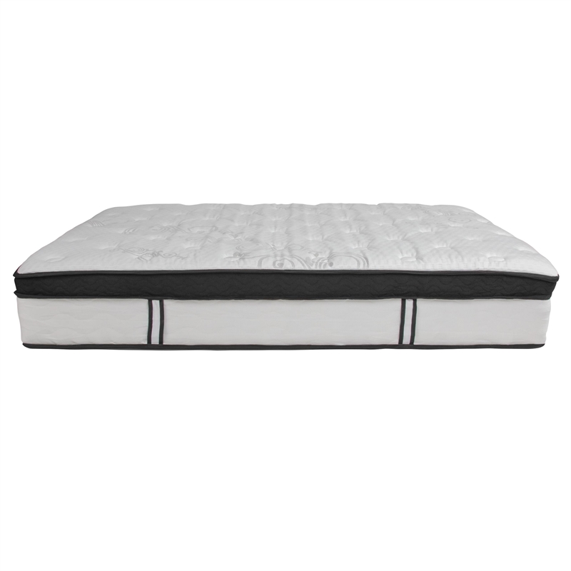 Flash Furniture Tribeca Tufted Full Platform Bed in Dark Gray