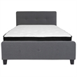 Flash Furniture Tribeca Tufted Full Platform Bed in Dark Gray