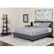Flash Furniture Tribeca Tufted King Platform Bed in Dark Gray