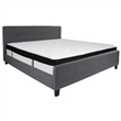 Flash Furniture Tribeca Tufted King Platform Bed in Dark Gray