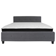 Flash Furniture Tribeca Tufted King Platform Bed in Dark Gray