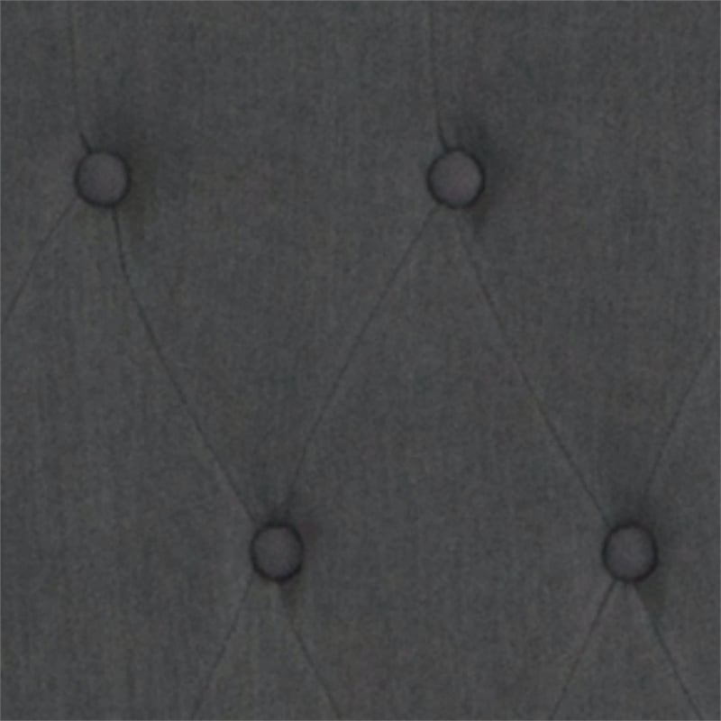 Flash Furniture Riverdale Tufted Full Wingback Platform Bed in Black