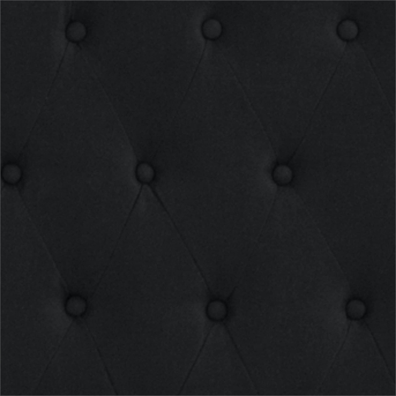 Flash Furniture Riverdale Tufted King Wingback Platform Bed in Black