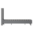Flash Furniture Riverdale Tufted Queen Wingback Platform Bed in Gray