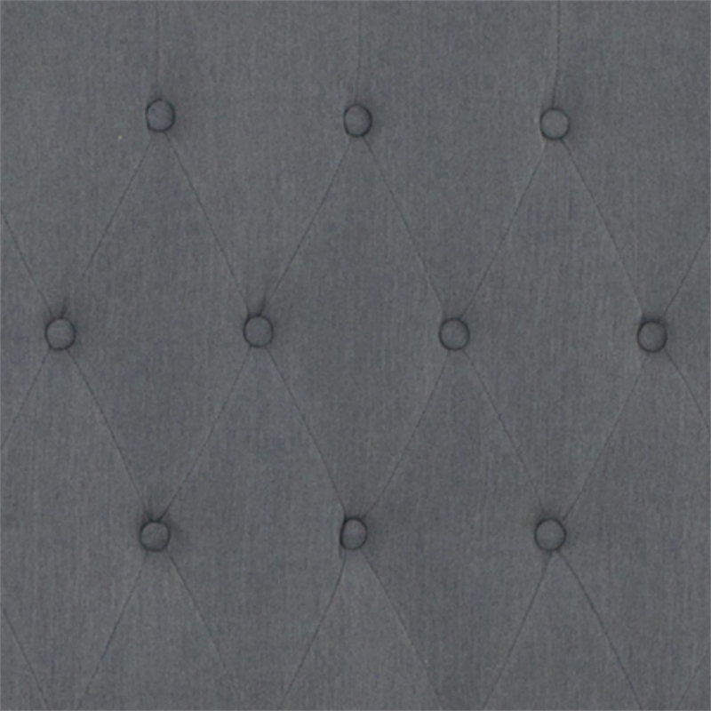 Flash Furniture Riverdale Tufted King Wingback Platform Bed in Gray