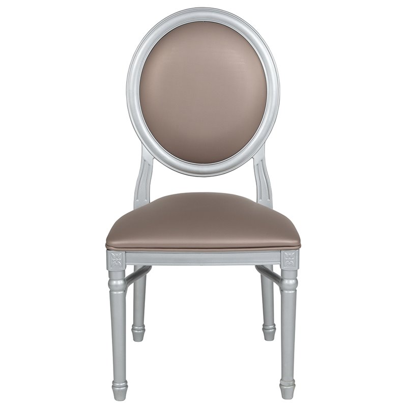 Flash Furniture Hercules King Louis Faux Leather Dining Side Chair in  White, 1 - Ralphs