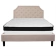 Flash Furniture Brighton Tufted King Platform Bed in Light Gray