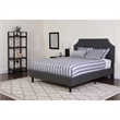 Flash Furniture Brighton Tufted Full Platform Bed in Dark Gray