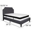 Flash Furniture Brighton Tufted Full Platform Bed in Dark Gray