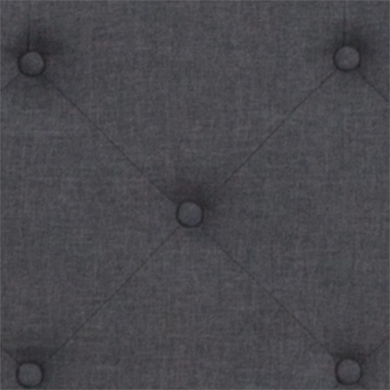 Flash Furniture Brighton Tufted Full Platform Bed in Dark Gray
