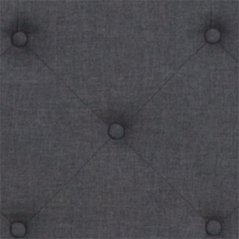 Flash Furniture Brighton Tufted Full Platform Bed in Dark Gray