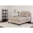 Flash Furniture Brighton Tufted King Platform Bed in Beige