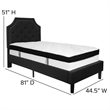 Flash Furniture Brighton Tufted Twin Platform Bed in Black