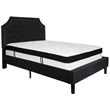 Flash Furniture Brighton Tufted Full Platform Bed in Black