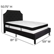 Flash Furniture Brighton Tufted Full Platform Bed in Black