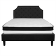 Flash Furniture Brighton Tufted Queen Platform Bed in Black