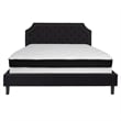 Flash Furniture Brighton Tufted King Platform Bed in Black