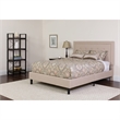 Flash Furniture Roxbury Tufted Twin Platform Bed in Beige