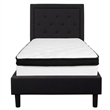 Flash Furniture Roxbury Tufted Twin Platform Bed in Black