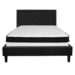 Flash Furniture Roxbury Tufted Full Platform Bed in Black