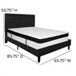 Flash Furniture Roxbury Tufted Queen Platform Bed in Black