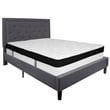 Flash Furniture Roxbury Tufted Full Platform Bed in Dark Gray